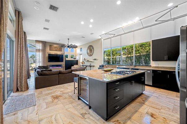 Interior, Kitchen, Living room, Recessed Lighting, Stainless Steel Appliances