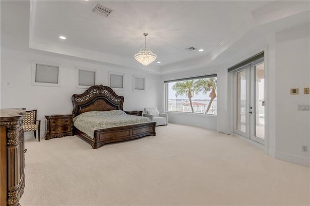Bedroom, Chandelier, Interior, Recessed Lighting
