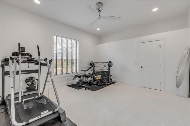 Fitness Equipment, Gym, Interior, Recessed Lighting