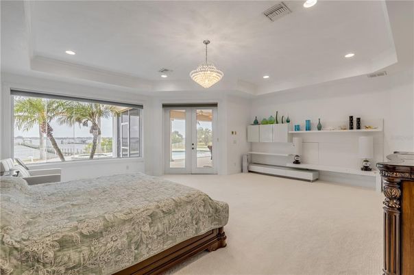 Bedroom, Chandelier, Interior, Recessed Lighting