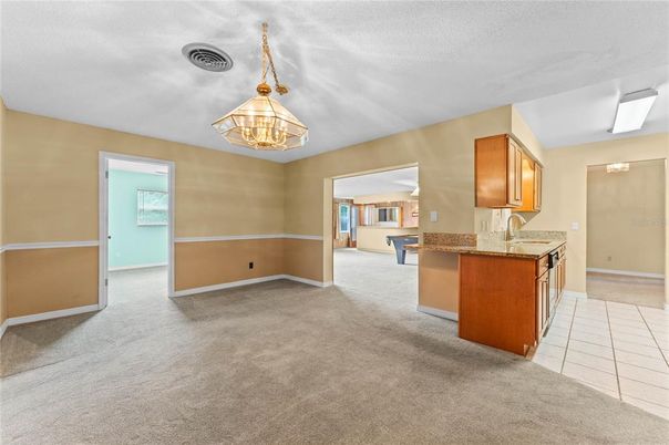 Chandelier, Empty room, Interior