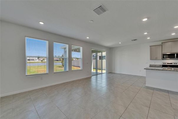 Empty room, Interior, Kitchen, Recessed Lighting