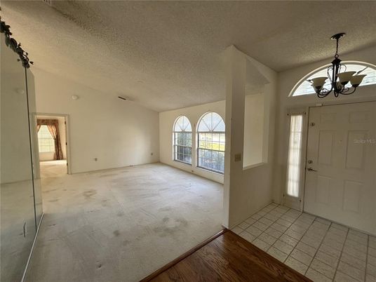 Chandelier, Empty room, Interior, Wood Texture Flooring