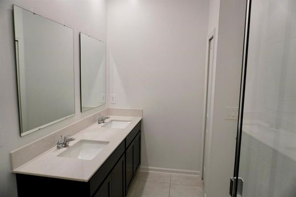 Bathroom, Dual Sink Vanities, Glass Shower, Interior
