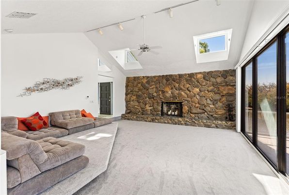 Fireplace, Interior, Living room, Stone Walls