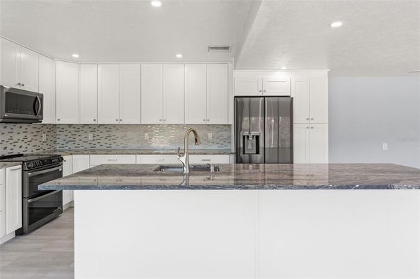Interior, Kitchen, Recessed Lighting, Stainless Steel Appliances