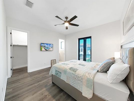 Bedroom, Interior, Wood Texture Flooring