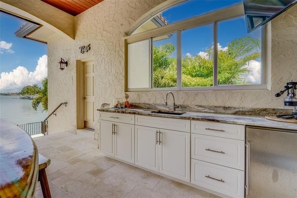 Interior, Kitchen, Stainless Steel Appliances, Water, Wooden Ceilings