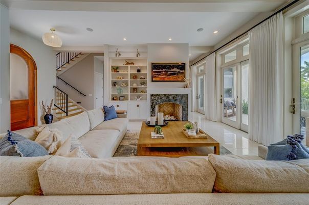 Fireplace, Interior, Living room, Recessed Lighting