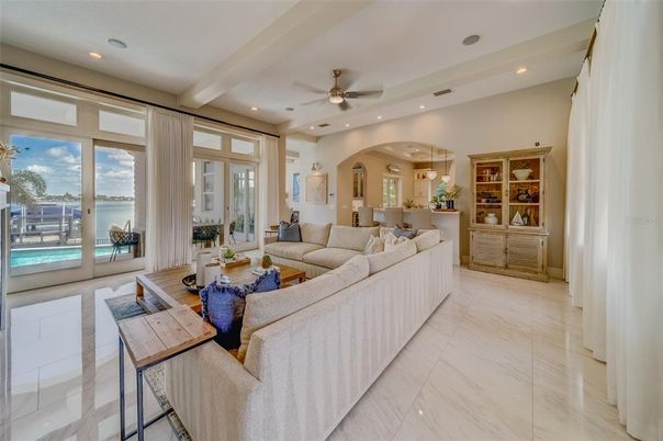 Interior, Living room, Recessed Lighting