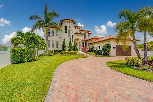 Attached, Backyard, Exterior, Facade, Mediterranean