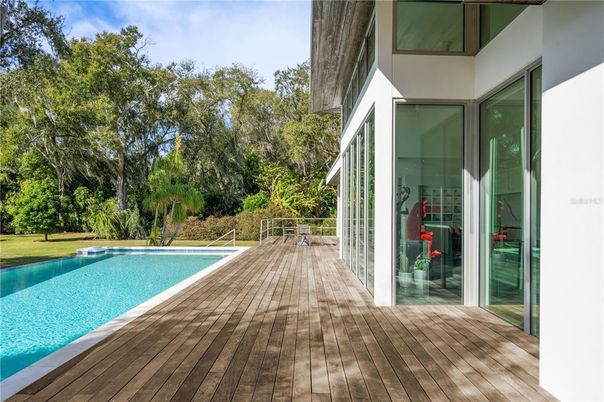 Exterior, Pool, Wood Texture Flooring