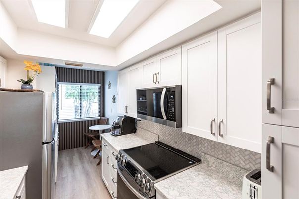 Interior, Kitchen, Wood Texture Flooring