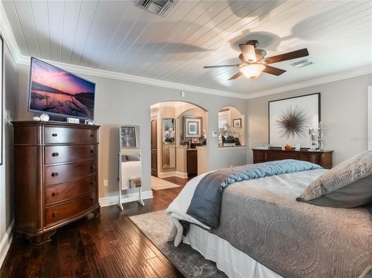 Bedroom, Interior, Wood Texture Flooring