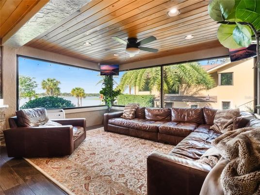 Interior, Living room, Recessed Lighting, Wooden Ceilings, Wood Texture Flooring