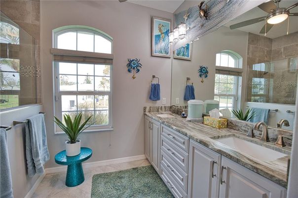 Bathroom, Dual Sink Vanities, Glass Shower, Interior