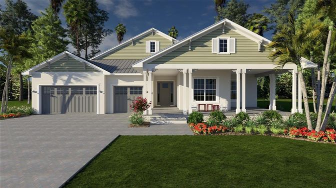 Attached, Exterior, Facade, American Craftsman