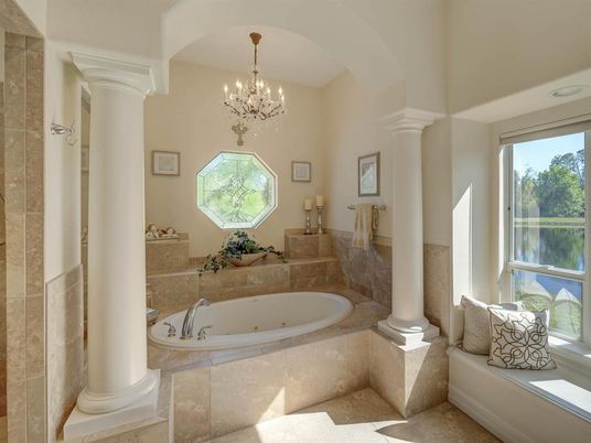 Bathroom, Chandelier, Interior
