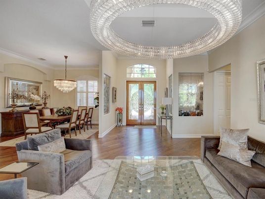 Chandelier, Dining room, Interior, Living room, Wood Texture Flooring
