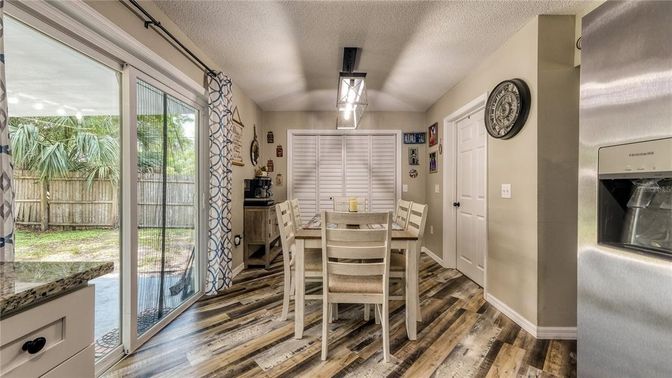 Dining room, Interior, Wood Texture Flooring