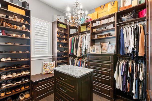 Chandelier, Interior, Walk-in Closets, Wood Texture Flooring