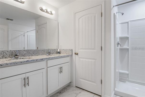 Bathroom, Dual Sink Vanities, Interior, Marble