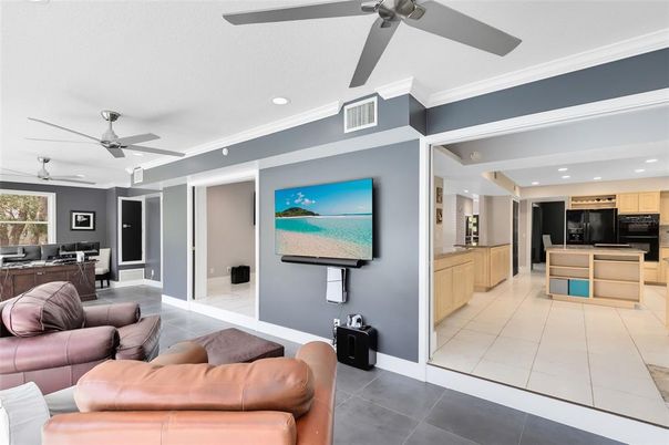 Interior, Kitchen, Living room, Recessed Lighting