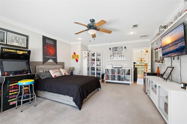 Bedroom, Interior, Recessed Lighting