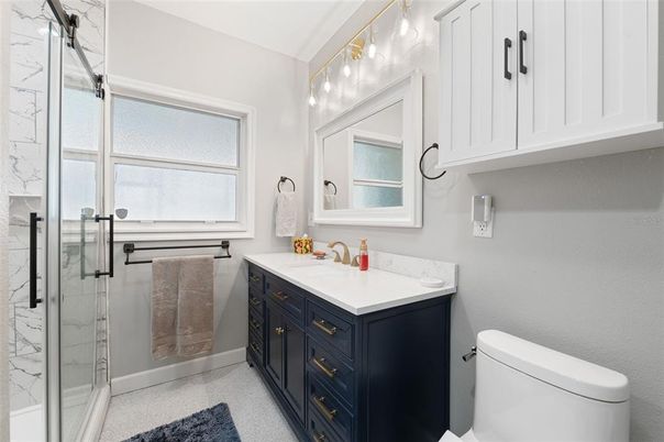 Bathroom, Glass Shower, Interior, Marble Walls
