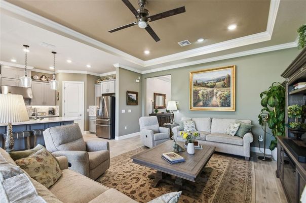 Interior, Kitchen, Living room, Pendant Lights, Recessed Lighting, Stainless Steel Appliances, Wood Texture Flooring