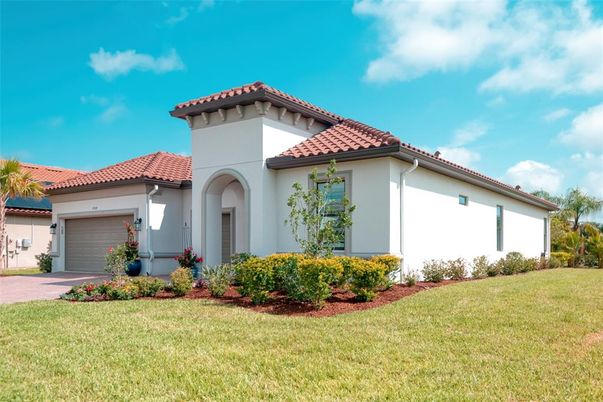 Attached, Backyard, Exterior, Facade, Mediterranean
