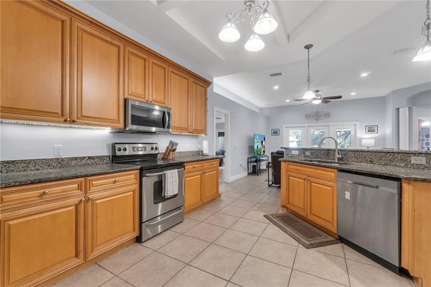 Interior, Kitchen, Recessed Lighting, Stainless Steel Appliances