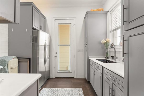 Interior, Kitchen, Wood Texture Flooring