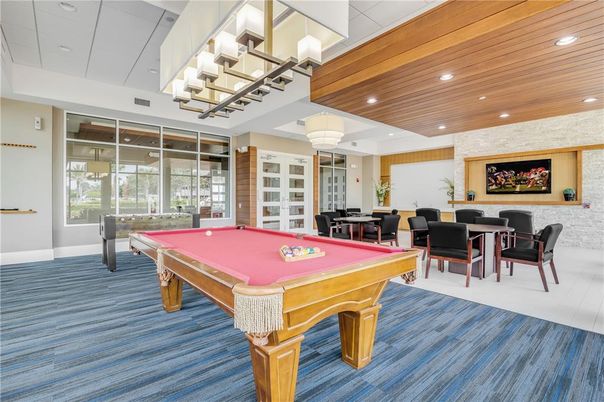 Billiard Table, Dining room, Game Room, Interior, Pendant Lights, Recessed Lighting
