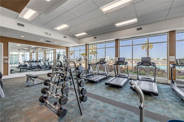 Fitness Equipment, Gym, Interior, Recessed Lighting