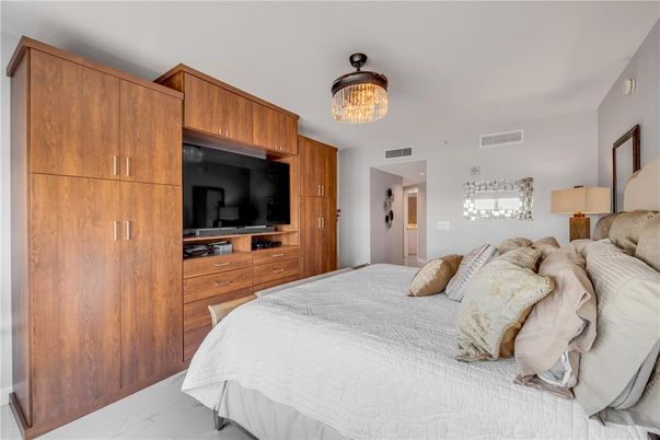 Bedroom, Chandelier, Interior, Marble