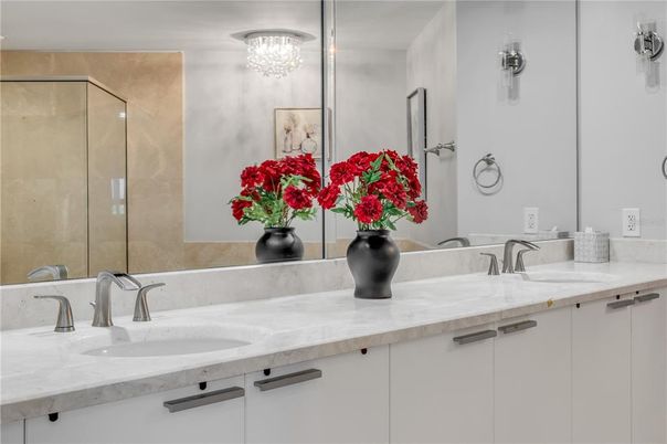 Bathroom, Dual Sink Vanities, Glass Shower, Interior