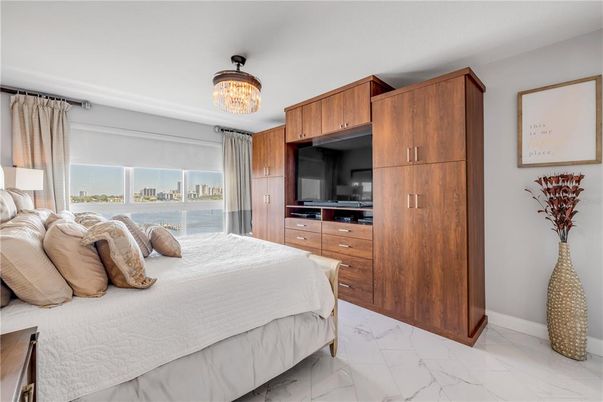 Bedroom, Chandelier, Interior, Marble, Water