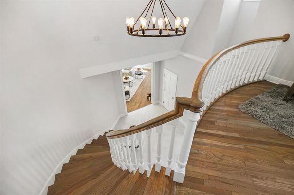 Chandelier, Interior, Wood Texture Flooring
