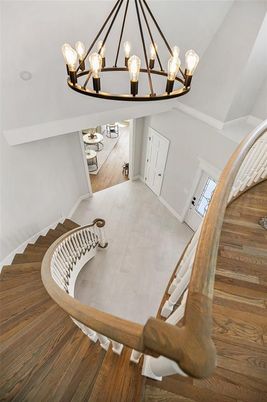Chandelier, Interior, Wood Texture Flooring