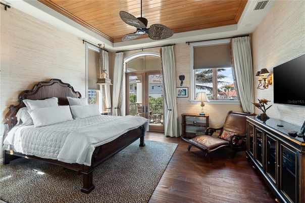 Bedroom, Interior, Wooden Ceilings, Wood Texture Flooring