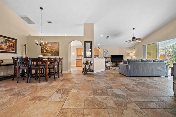 Chandelier, Dining room, Interior, Living room, Recessed Lighting