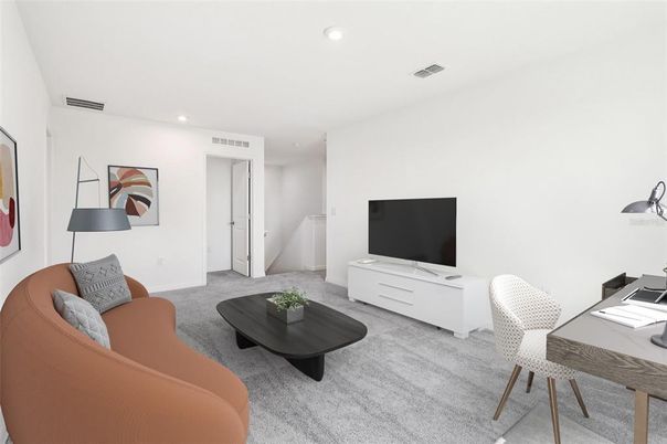 Home Office, Interior, Living room, Recessed Lighting