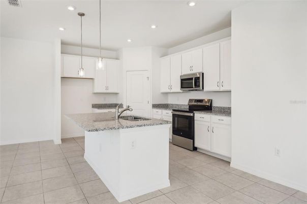 Interior, Kitchen, Pendant Lights, Recessed Lighting, Stainless Steel Appliances