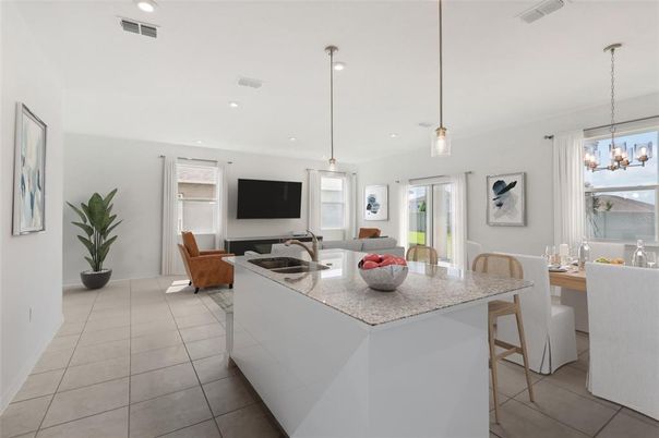 Dining room, Interior, Living room, Pendant Lights, Recessed Lighting