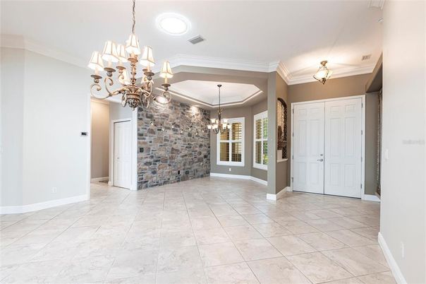 Chandelier, Interior, Stone Walls
