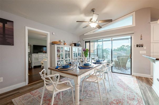 Dining room, Interior, Wood Texture Flooring