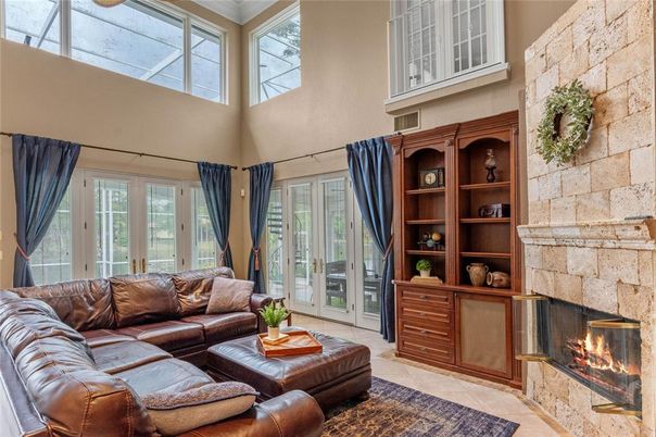 Fireplace, Interior, Living room, Stone Walls