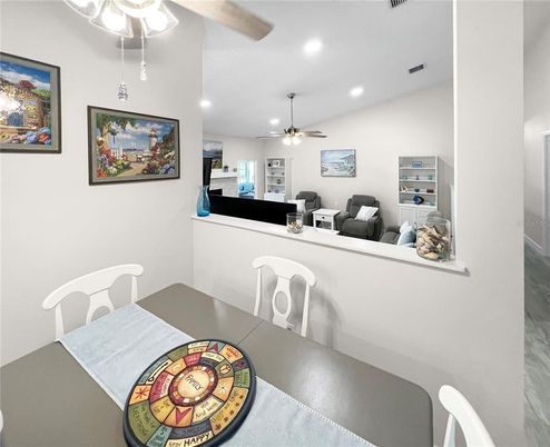 Dining room, Interior, Recessed Lighting