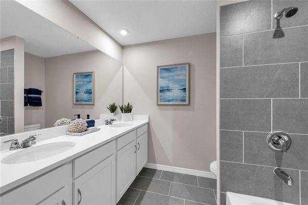 Bathroom, Dual Sink Vanities, Interior, Recessed Lighting